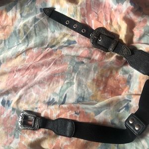 Western Black Cowboy belt (stretchy)